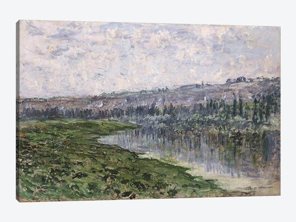 The Seine and the Hills of Chantemsle, 1880  by Claude Monet 1-piece Canvas Artwork