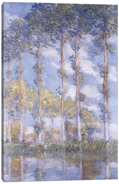 The Poplars, 1881  Canvas Art Print - Claude Monet