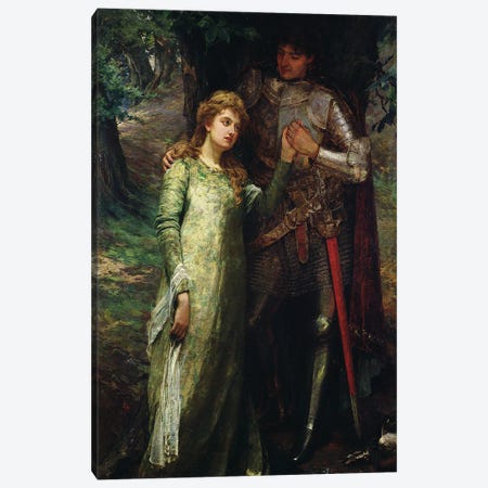 A knight and his lady Canvas Print #BMN520} by William G. Mackenzie Canvas Print