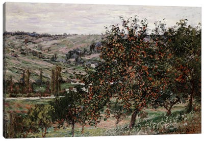 Apple Trees near Vetheuil  Canvas Art Print - Apple Art