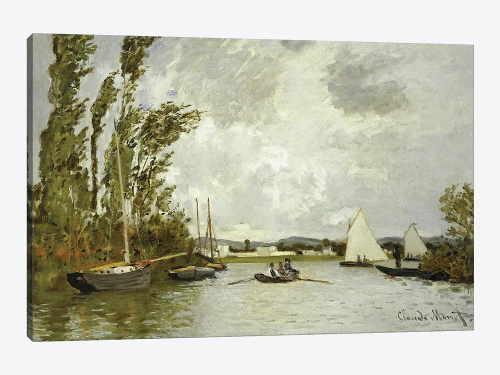 The Little Branch of the Seine at Argenteuil  by Claude Monet 1-piece Canvas Print