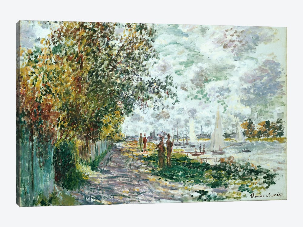La Berge du Petit-Gennevilliers, c.1875  by Claude Monet 1-piece Canvas Wall Art