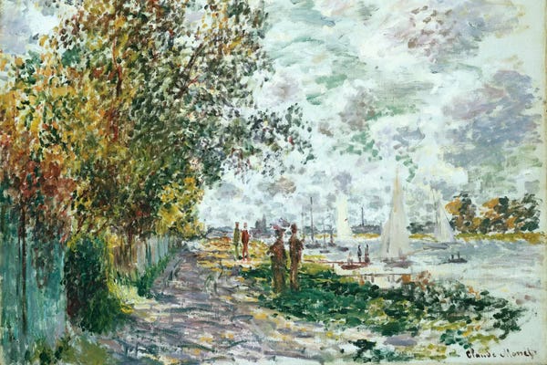Claude Monet: La Berge du Petit-Gennevilliers, c.1875  by Claude Monet
