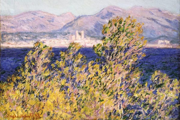 Claude Monet: View of the Cap d'Antibes with the Mistral Blowing, 1888  by Claude Monet