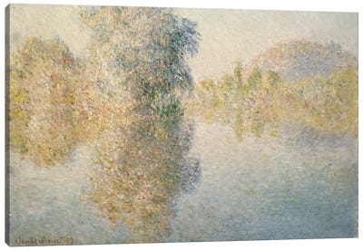 Early Morning on the Seine at Giverny, 1893  Canvas Art Print - France Art