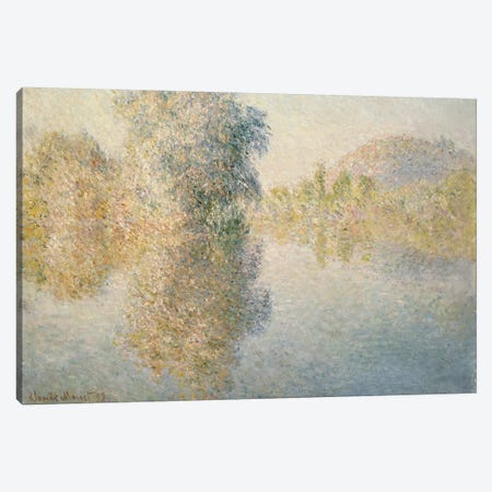 Early Morning on the Seine at Giverny, 1893  Canvas Print #BMN5225} by Claude Monet Canvas Wall Art