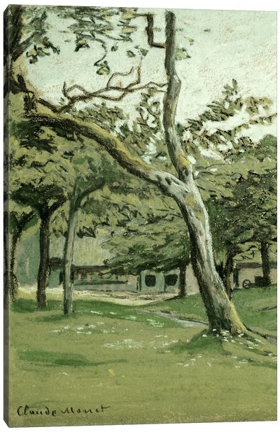Normandy Farm under the Trees  Canvas Art Print - Claude Monet