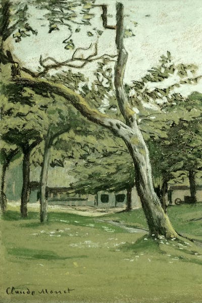 Claude Monet: Normandy Farm under the Trees  by Claude Monet