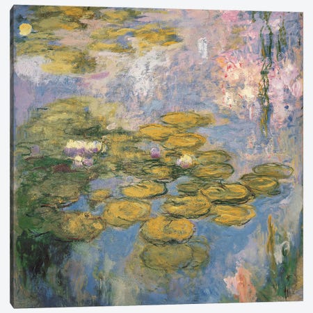 Nymphéas, 1916-19  Canvas Print #BMN5245} by Claude Monet Canvas Art