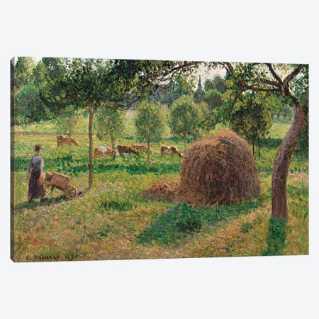 Dusk at Eragny, 1896  Canvas Print #BMN5248} by Camille Pissarro Canvas Art Print