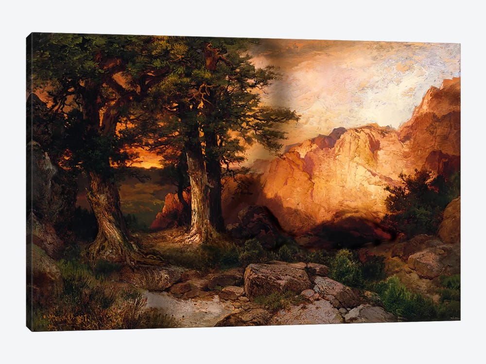 Western Sunset, 1897  by Thomas Moran 1-piece Canvas Wall Art