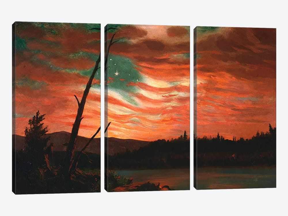 Our Banner in the Sky  by Frederic Edwin Church 3-piece Canvas Artwork