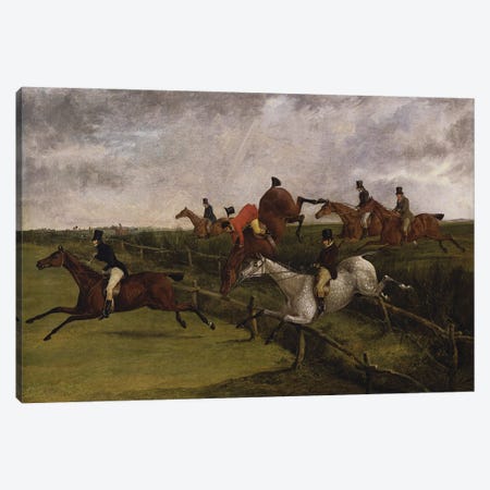 The Grand Leicestershire Steeplechase, March 12, 1829: Symptoms of Distress  Canvas Print #BMN5263} by Henry Thomas Alken Art Print