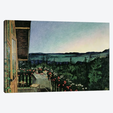 Summer Night, 1899 Canvas Print #BMN526} by Harald Oscar Sohlberg Canvas Art