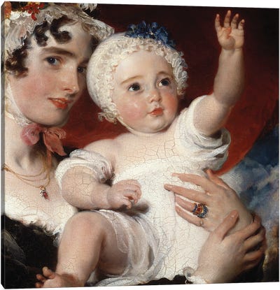 Priscilla, Lady Burghesh, holding her son, the Hon. George Fane, 1820  Canvas Art Print