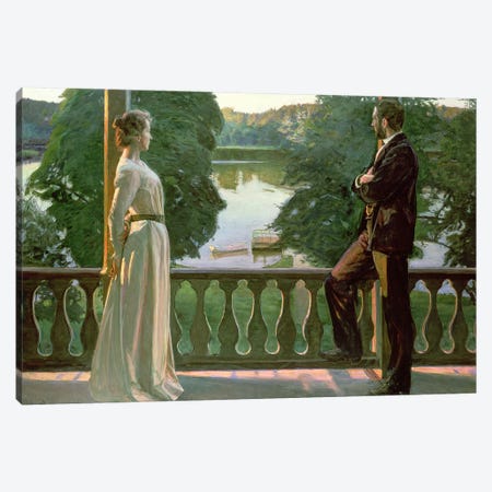 Nordic Summer Evening, 1899-1900 Canvas Print #BMN527} by Sven Richard Bergh Canvas Artwork