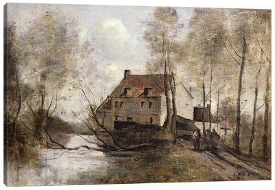 Le Moulin Brule, Planque, near Douai  Canvas Art Print