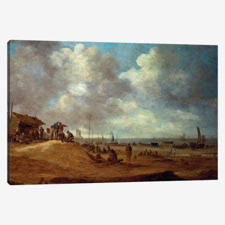 A View of Scheveningen, 1649  Canvas Print #BMN5307} by Jan Josephsz. van Goyen Canvas Print