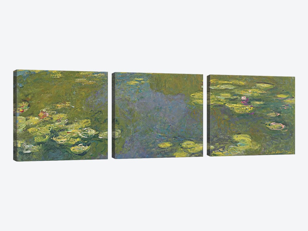 The Lily Pond  by Claude Monet 3-piece Canvas Artwork