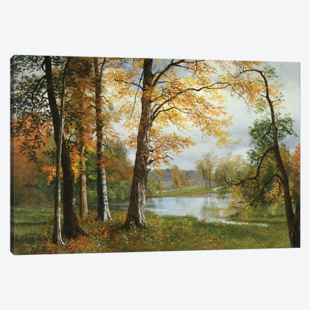 A Quiet Lake  Canvas Print #BMN5311} by Albert Bierstadt Canvas Art Print