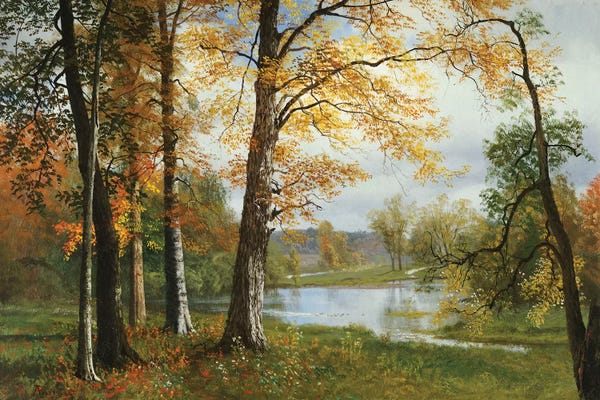 Albert Bierstadt: A Quiet Lake  by Albert Bierstadt