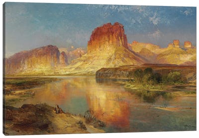 Green River of Wyoming, 1878  Canvas Art Print - Thomas Moran
