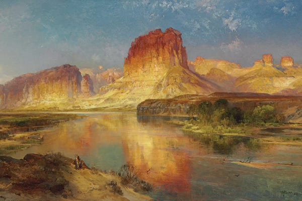 Wyoming: Green River of Wyoming, 1878  by Thomas Moran