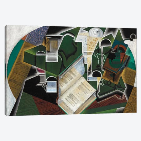 Book, Pipe and Glasses, 1915  Canvas Print #BMN5314} by Juan Gris Canvas Wall Art