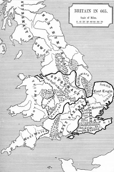 Britain In 665 The Northumbrian Kin Canvas Artwork English School