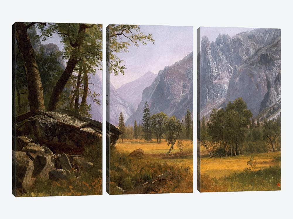 Yosemite Valley  by Albert Bierstadt 3-piece Art Print