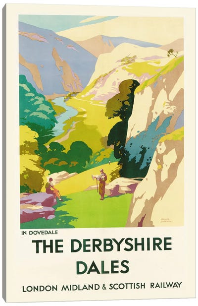 'The Derbyshire Dales', poster advertising London Midland & Scottish Railway  Canvas Art Print