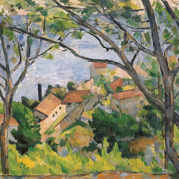 Post-Impressionism: View of L'Estaque Through the Trees, 1879  by Paul Cezanne