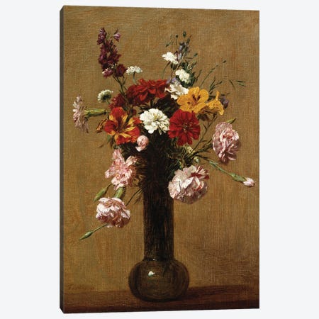 Small Bouquet, 1891  Canvas Print #BMN5355} by Ignace Henri Jean Theodore Fantin-Latour Canvas Artwork