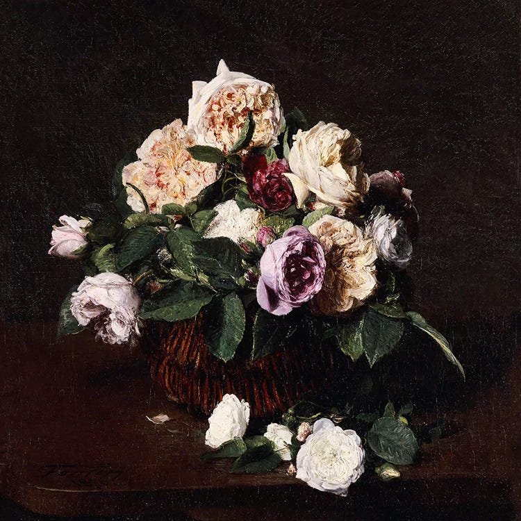 Vase of Flowers, 1876  by Ignace Henri Jean Theodore Fantin-Latour wall art