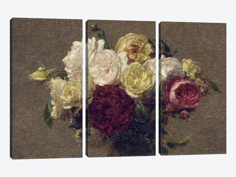 Bouquet of Roses, 1879  3-piece Canvas Wall Art