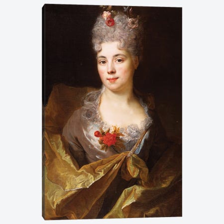 Portrait of a lady  Canvas Print #BMN5365} by Nicolas de Largillière Art Print
