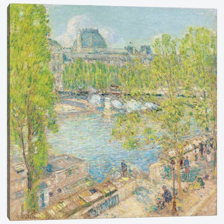 April, Quai Voltaire, Paris, 1897  Canvas Print #BMN5367} by Childe Hassam Art Print