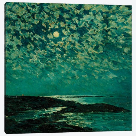Moonlight, Isle of Shoals, 1892  Canvas Print #BMN5368} by Childe Hassam Canvas Wall Art