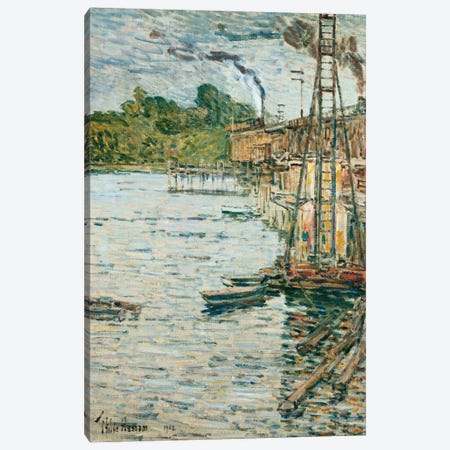 The Mill Pond, Cos Cob, Connecticut, 1902  Canvas Print #BMN5372} by Childe Hassam Canvas Art Print