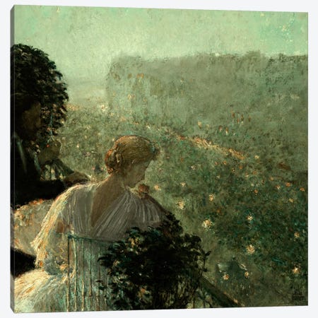 Summer Evening, Paris, 1889 Canvas Print #BMN5376} by Childe Hassam Canvas Wall Art