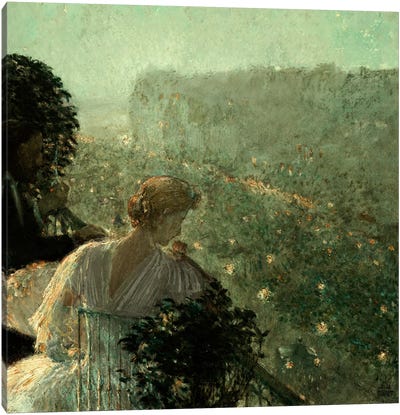 Summer Evening, Paris, 1889 Canvas Art Print - Childe Hassam