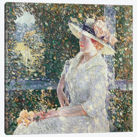 Portrait of Miss Weir, 1909  Canvas Print #BMN5380} by Childe Hassam Canvas Art
