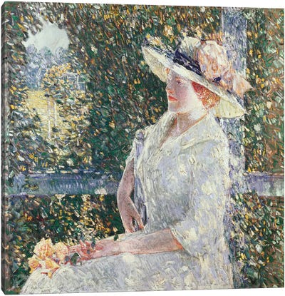 Portrait of Miss Weir, 1909  Canvas Art Print - Childe Hassam
