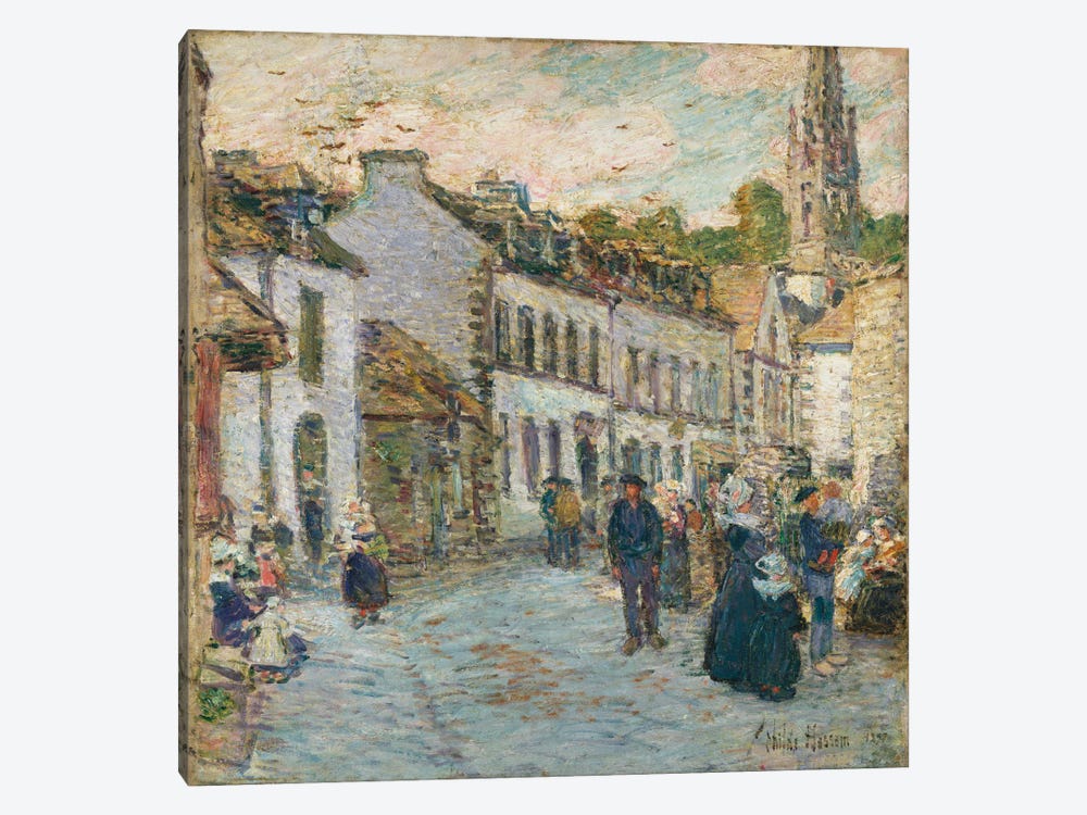 Street in Pont Aven - Evening, 1897  by Childe Hassam 1-piece Canvas Art Print