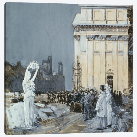 Scene at the World's Columbian Exposition, Chicago, Illinois, 1892  Canvas Print #BMN5389} by Childe Hassam Canvas Art