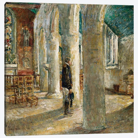 Church Interior, Brittany, 1897  Canvas Print #BMN5391} by Childe Hassam Canvas Print