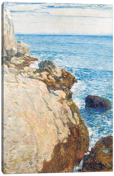 The East Headland, Appledore - Isles of Shoals, 1908  Canvas Art Print - Childe Hassam