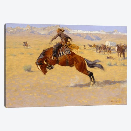 A Cold Morning on the Range, c.1904  Canvas Print #BMN5399} by Frederic Remington Canvas Print