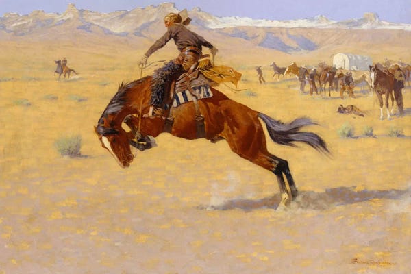 American Realism: A Cold Morning on the Range, c.1904  by Frederic Remington