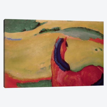 Horse in a landscape, 1910  Canvas Print #BMN539} by Franz Marc Canvas Wall Art